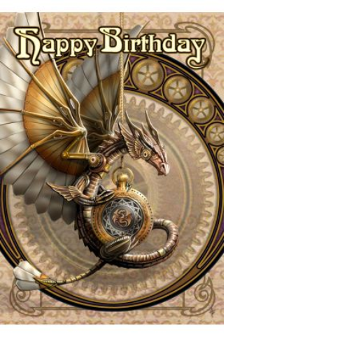 Clockwork Dragon Birthday card