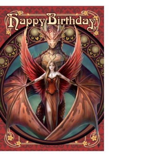 Copperwing Birthday Card by Anne Stokes