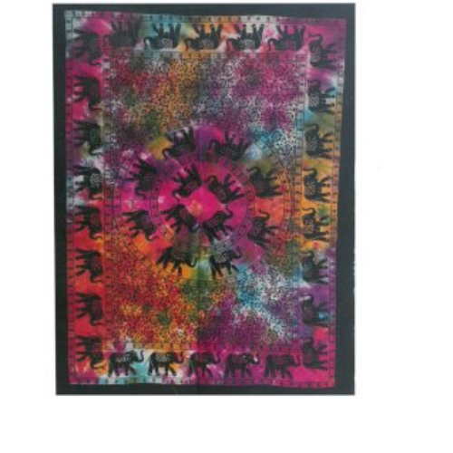 Tie Dye Elephant Mandala wall hanging