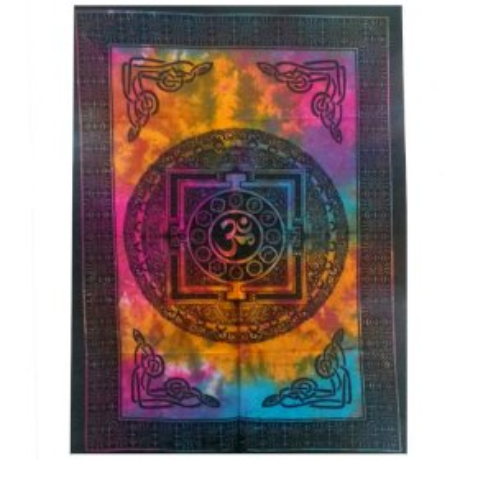 Tie Dye Sacred Om wall hanging