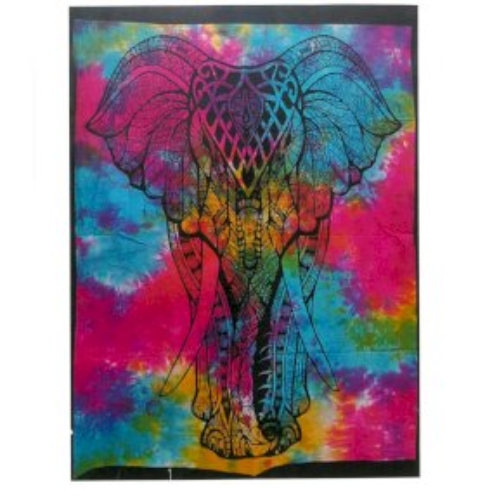 Tie Dye Elephant wall hanging