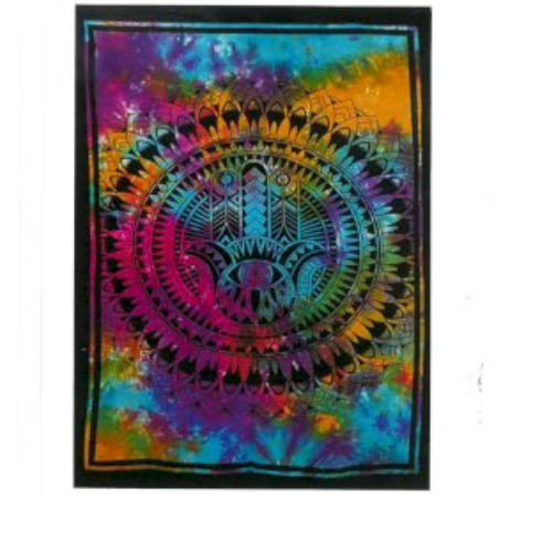 Tie Dye Hamsa Hand wall hanging