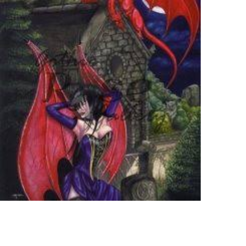 Gothic Moon Blank Greeting Card - Vampyre Dawn