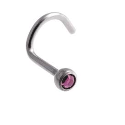 Amethyst Nose Stud 1.2mm
