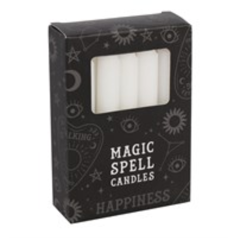 White Spell Candles Happiness