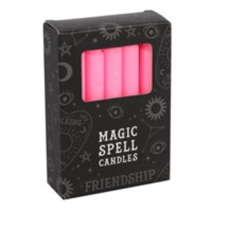 Pink Spell Candles Friendship