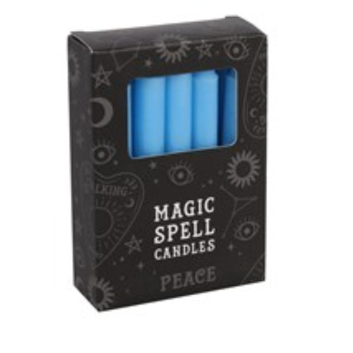 Light Blue Spell Candles Peace