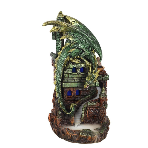 Dragon Castle Glowing Backflow Incense Burner | Wyrdos