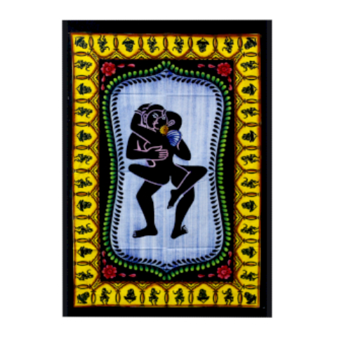 Handbrushed Cotton Wall Art - Kamasutra