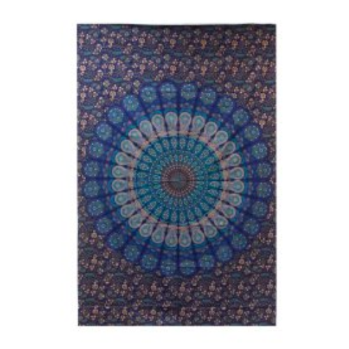 Single Cotton Bedspread + Wall Hanging - Classic Mandala