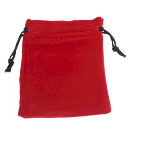 Quality Velvet Pouch - Red 10x12cm