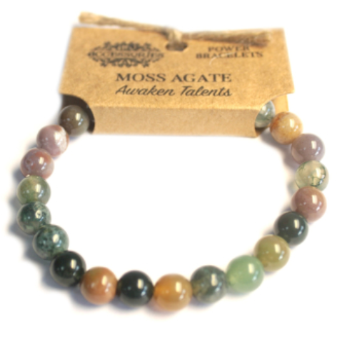 Power Bracelet - Moss Agate