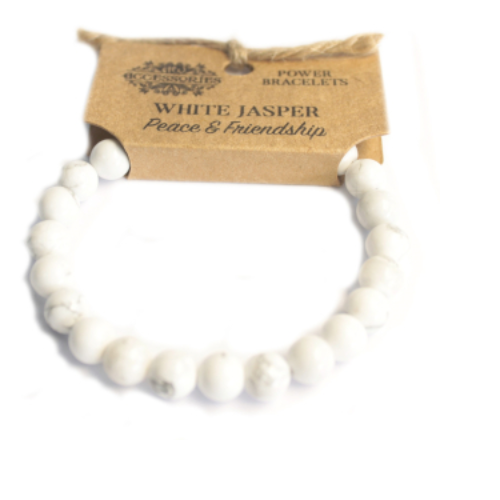 Power Bracelet - White Jasper