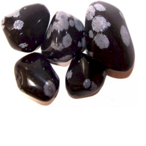 Tumble Stones - Obsidian Snowflake