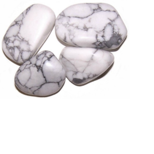 Tumble Stones - Howlite, White