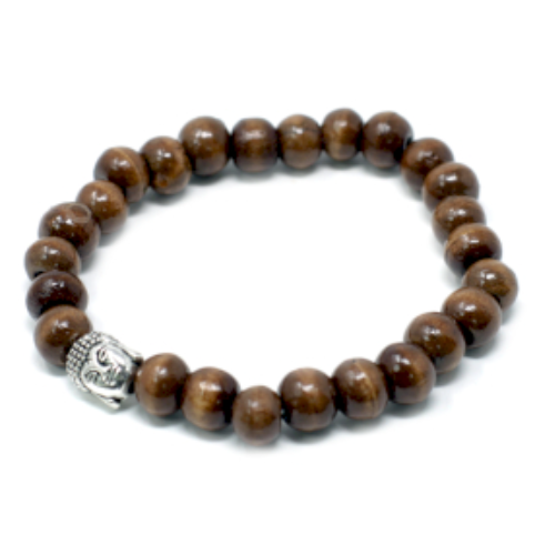 Brown Beads & Buddah Bangle