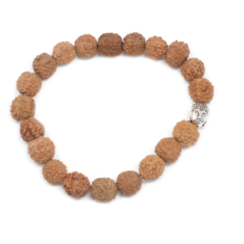 Rudraksha Buddah Bangle Mala - Natural