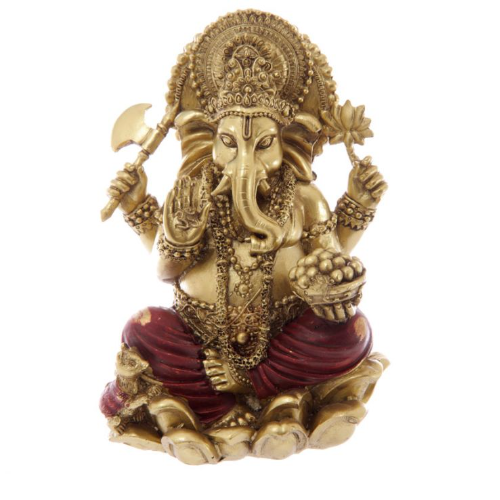 Gold and Red Ganesh