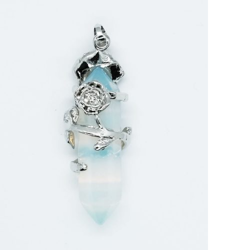 Rose on Opalite  Pendant