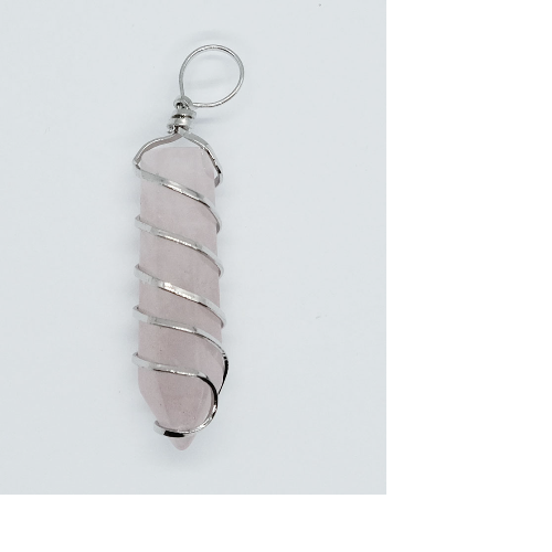 Rose Quartz Wired Pendant