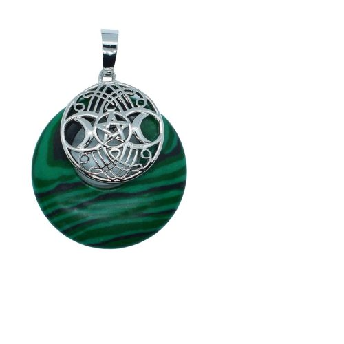 3 Moons Malachite Donut Pendant