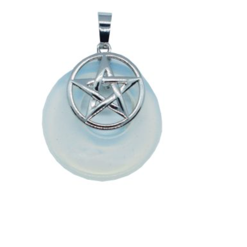 Pentagram on OpaliteDonut Pendant