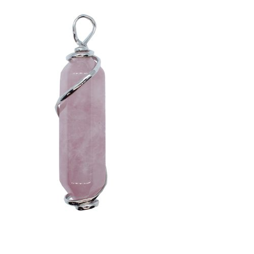 Wired Rose Quartz Pendant