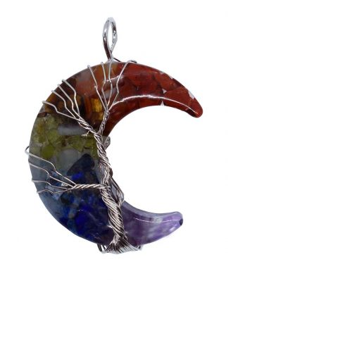 Wired Chakra Moon Pendant