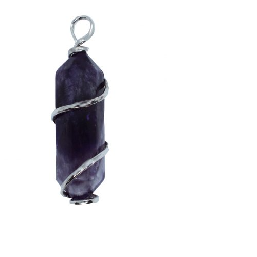 Wired Amethyst Pendant