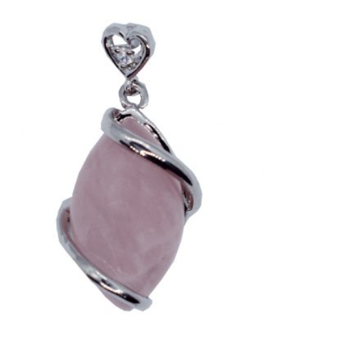 Oval Rose Quartz  Pendant