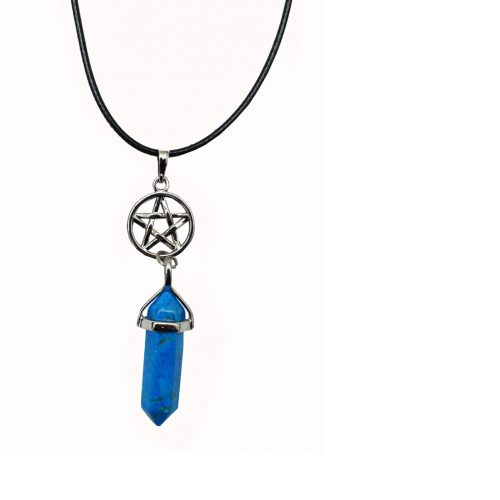 Pentagram on Howlite Pendant