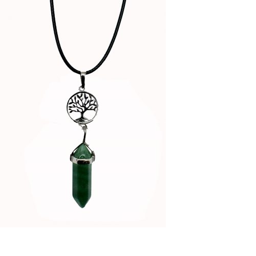 Tree of Life on Aventurine Pendant