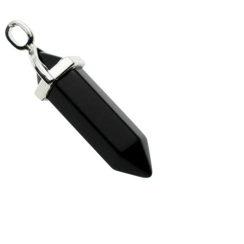 Black Obsidian Wand Pendant