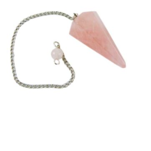 Faceted Rose Quartz Pendulum