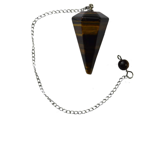 Faceted Tigers Eye Pendulum