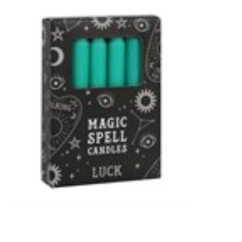 Green Spell Candles  for Luck