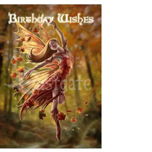 Autumn Fairy Birthday Card