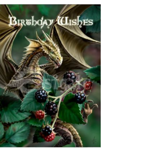 Blackberry Dragon Birthday Card