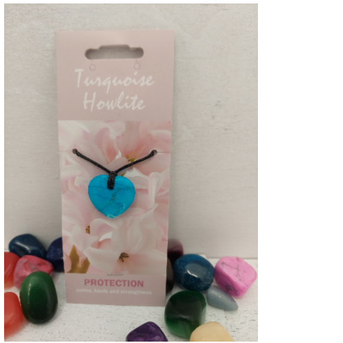 Turquoise Howlite Heart Pendant