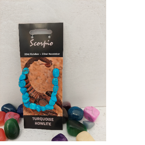 Turquoise Howlite Scorpio Bracelet