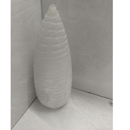 Selenite Cone Lamp