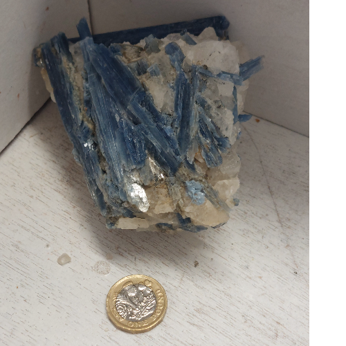 Blue Kyanite in Quartz