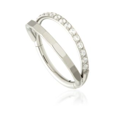 1.2 x 10mm Titanium Double Band Hinged Ring