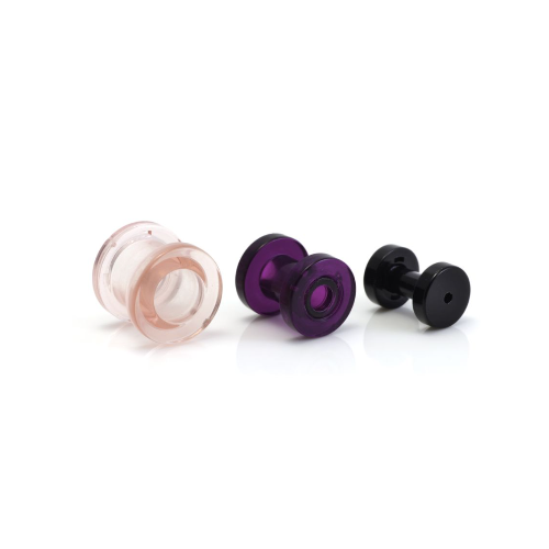 Black Acrylic 2 piece Tunnel 18mm