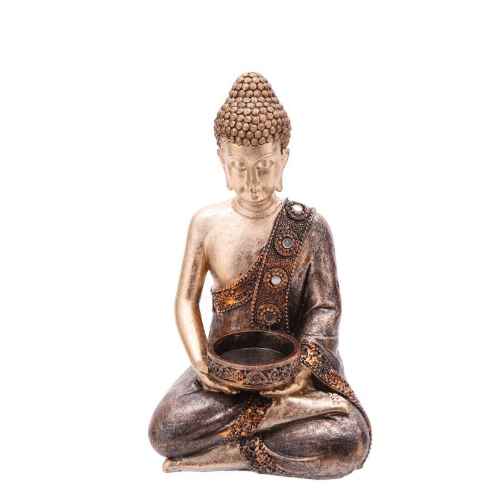 Thai Buddha Tea Light Candle Holder Statue