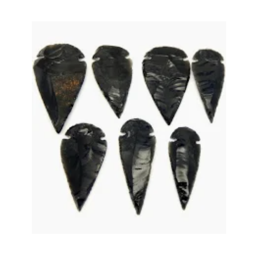 Black Obsidian Arrow Heads