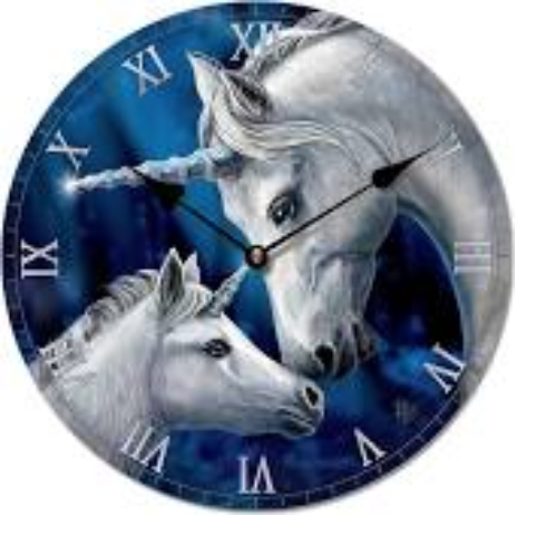 sacred love unicorn clock by Lisa Parker sacred love unicorn clock by Lisa Parker