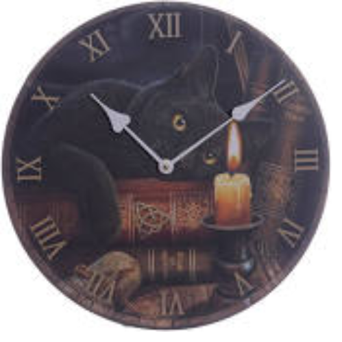 Withcing hour Gat Picture Clock by Lisa Parker Withcing hour Gat Picture Clock by Lisa Parker