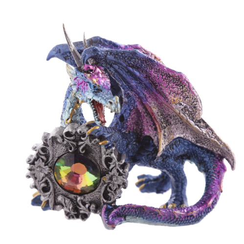 Dark Legends Gemstone Framed Dragon - Purple