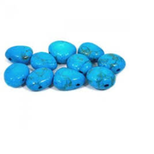 Turquoise Howlite tumbled and polished Stones